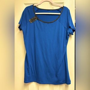 Blue and black shirt